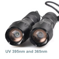 Aluminum Zoom UV flashlight